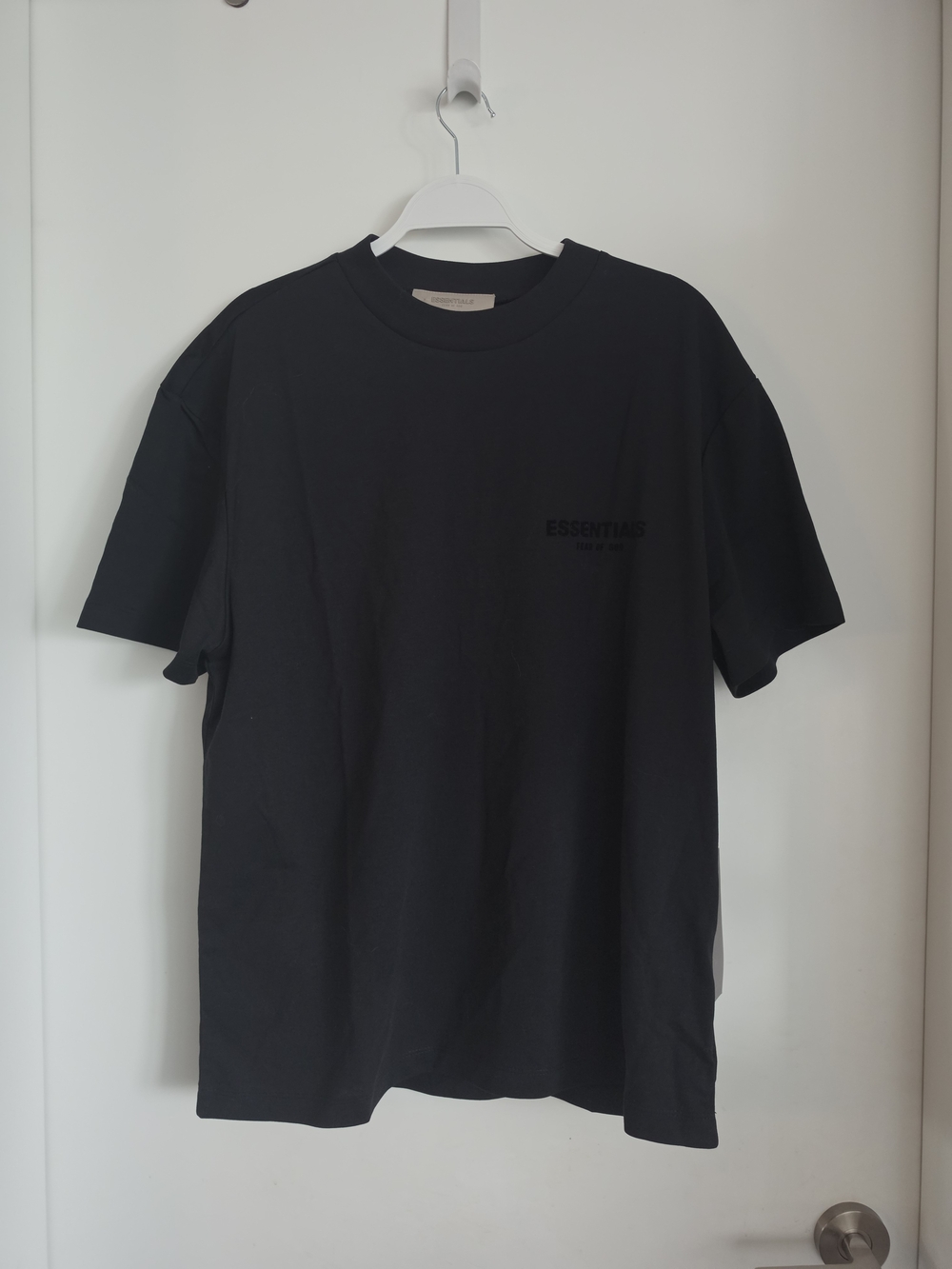 Fear of God ESSENTIALS Black Short Sleeve Logo Tee